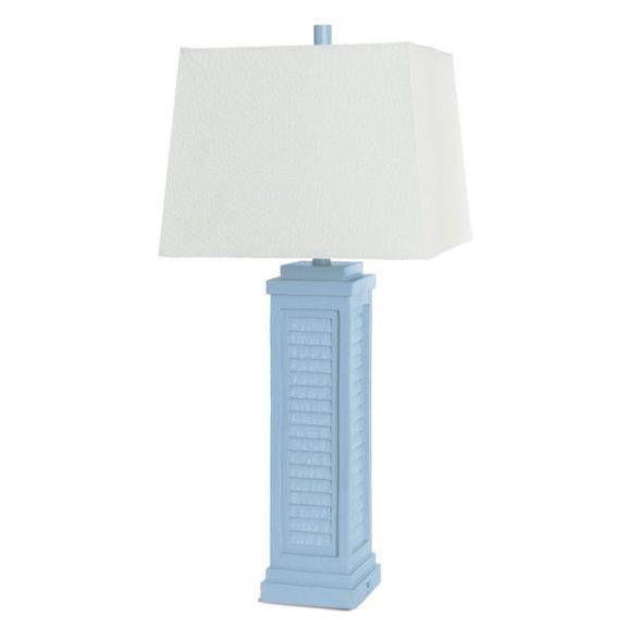 Coastal Shutter Blue Lamp with USB (Set of 2 Lamps) LUX-3925-BLUE-USB