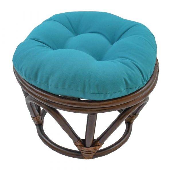 Bali Indoor Papasan Swivel Rocker and Footstool 2 Pc Set with Cushions 93310-3301 – Choice of Cushions Made in the USA