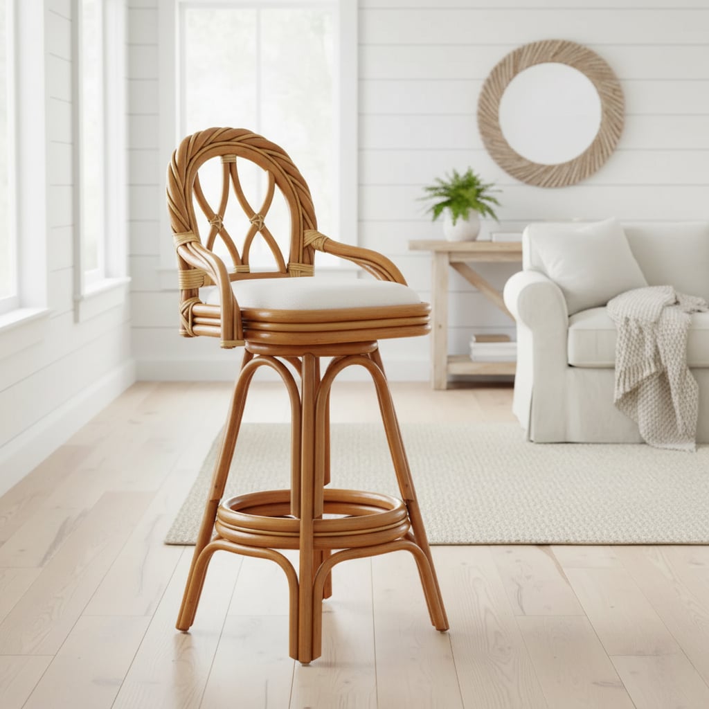 New Twist Rattan Barstool and Counterstools Model 3309 from South Sea Rattan