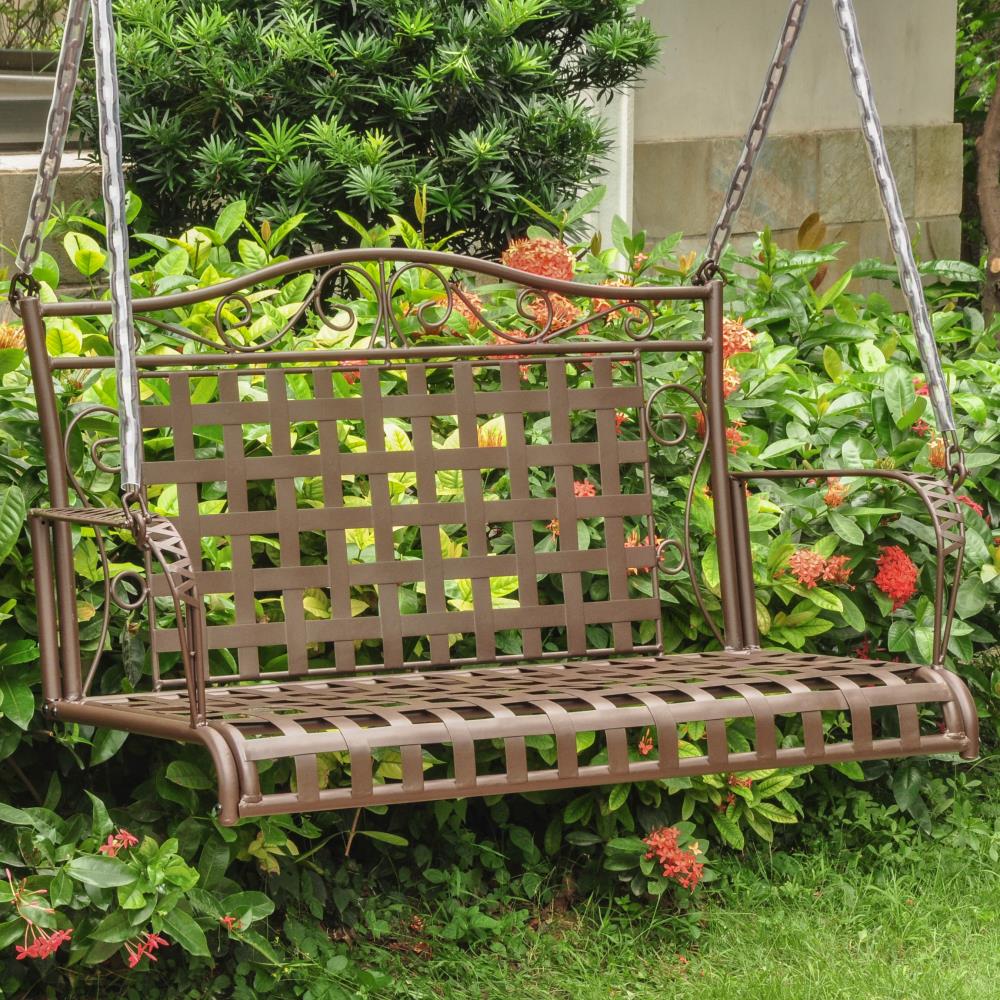Mandalay Outdoor Wrought Iron Patio Swing by International Caravan Model 3451