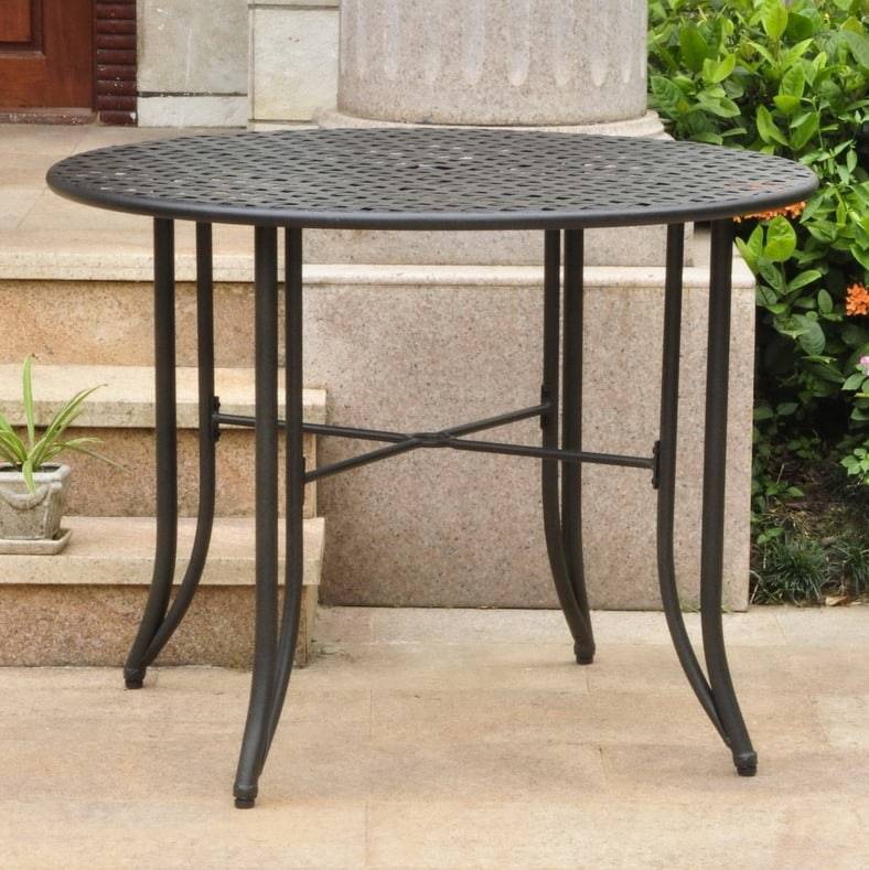 Mandalay Outdoor Iron Dining Table by International Caravan