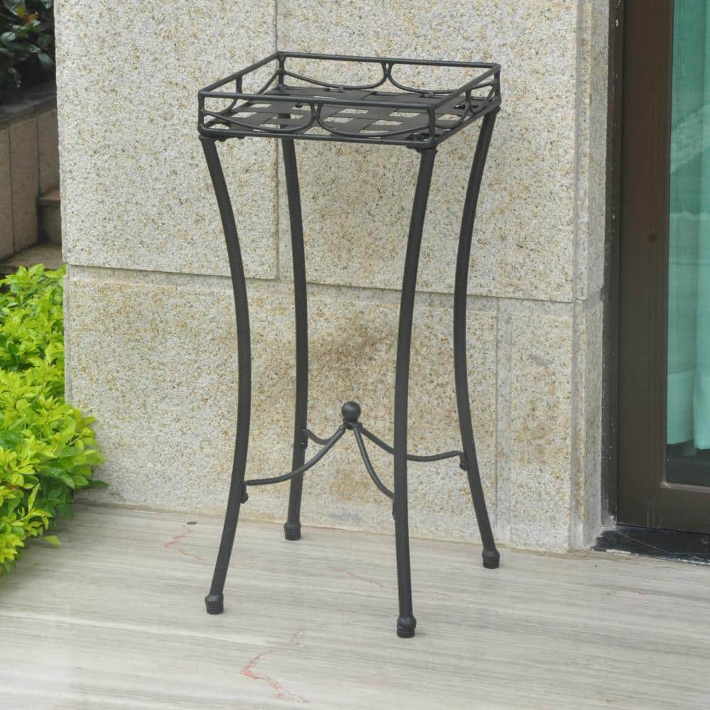 Santa Fe Nailhead Outdoor Iron Square Plant Stand by International Caravan Model 3560-ANT