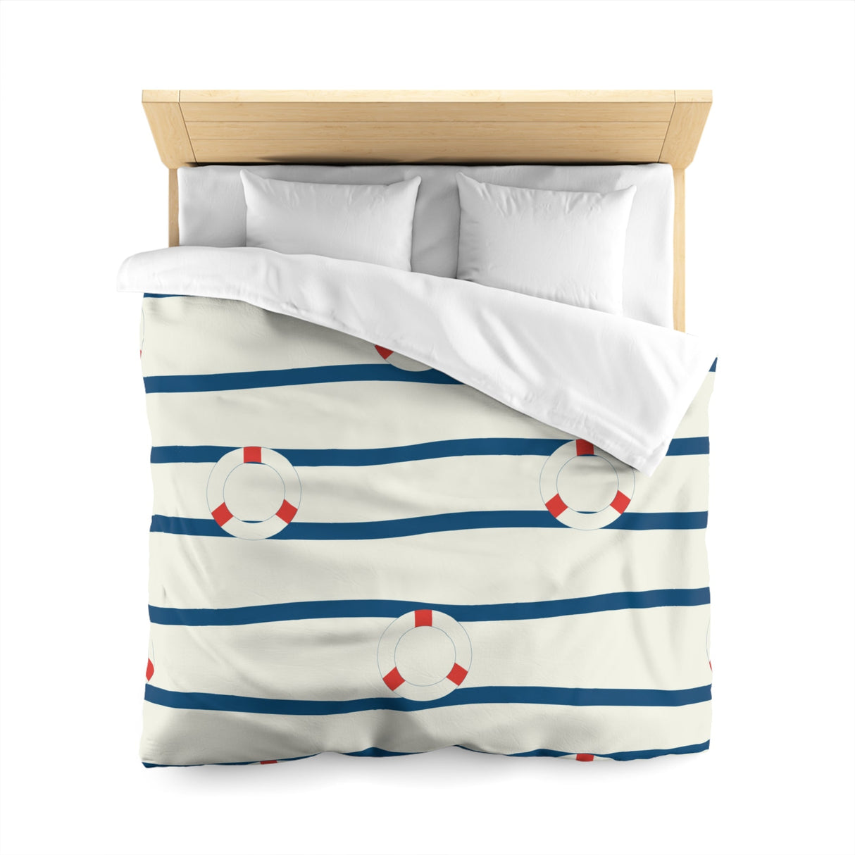 Buoy Stripe Microfiber Duvet Cover