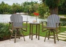 Newport Outdoor Balcony Height Swivel Arm Chair by Telescope Casual Model 2263-1N80