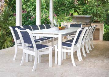 Leeward Outdoor MGP Sling Armless Stacking Side Chair by Telescope Casual Model 2261-9L10