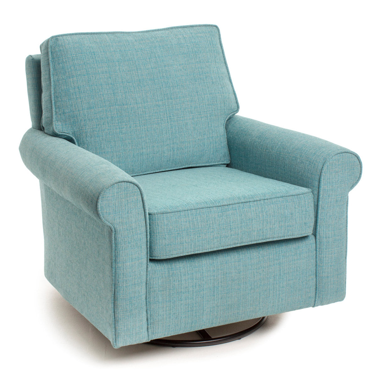 Rolled Arm Swivel Glider Chair