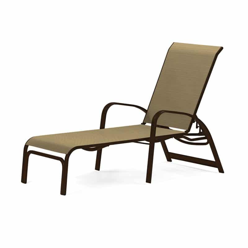 Primera Outdoor Sling Four-Position Lay-flat Stacking Chaise by Telescope Casual Model 518-9620