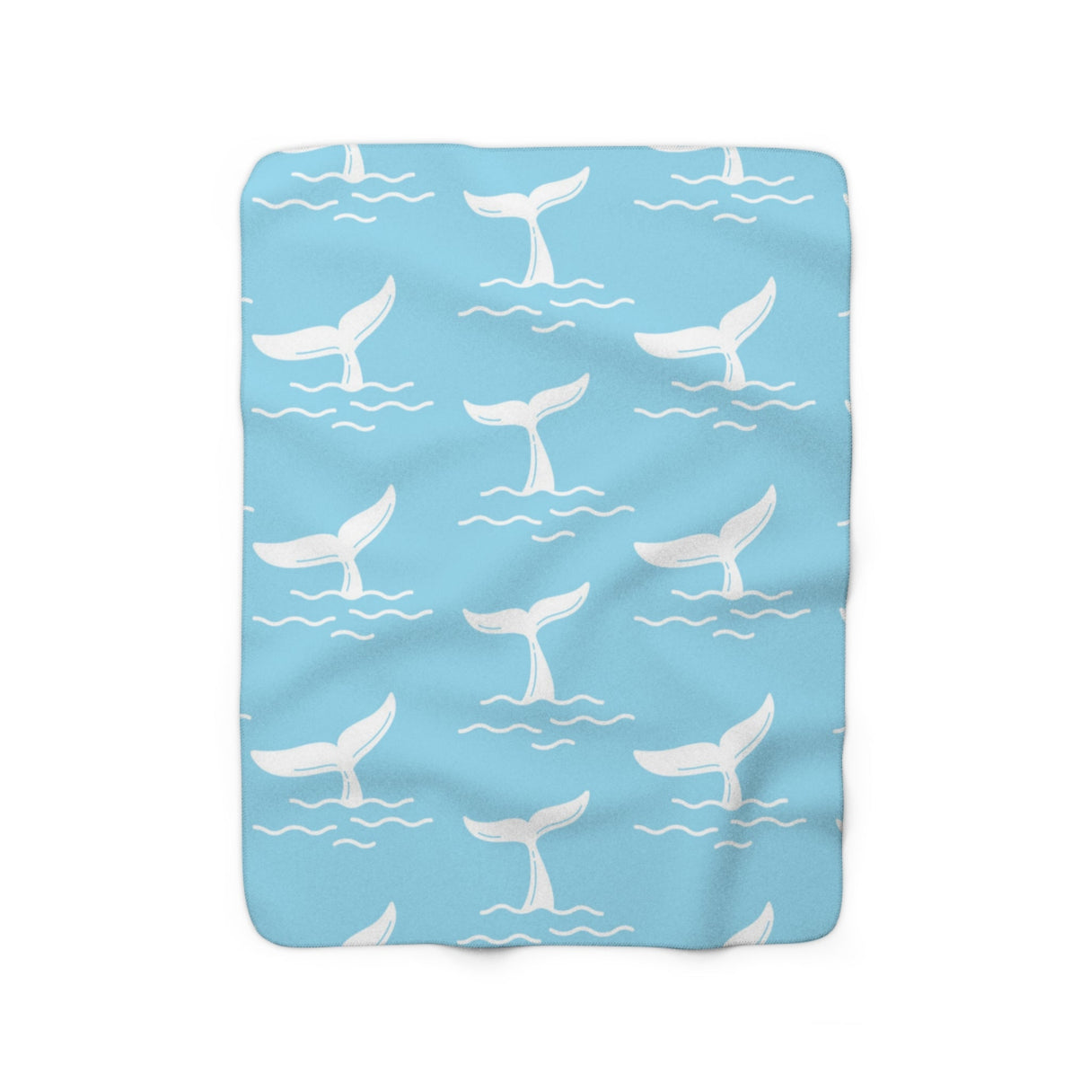 Whale Tail Sherpa Fleece Blanket