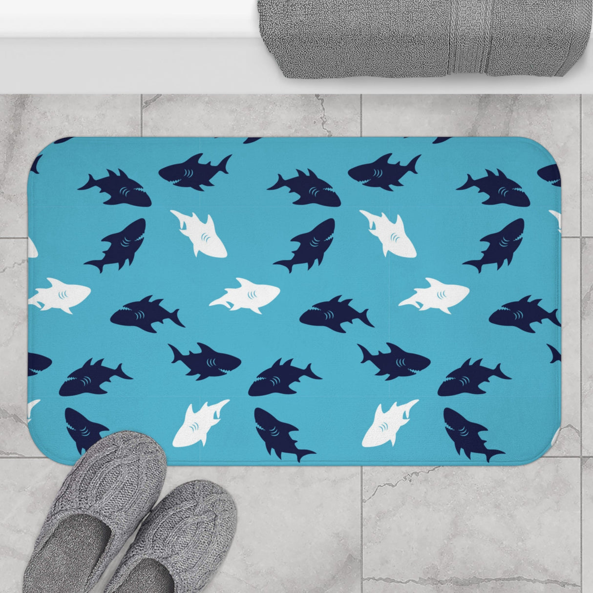 Blue Shark Bath Mat