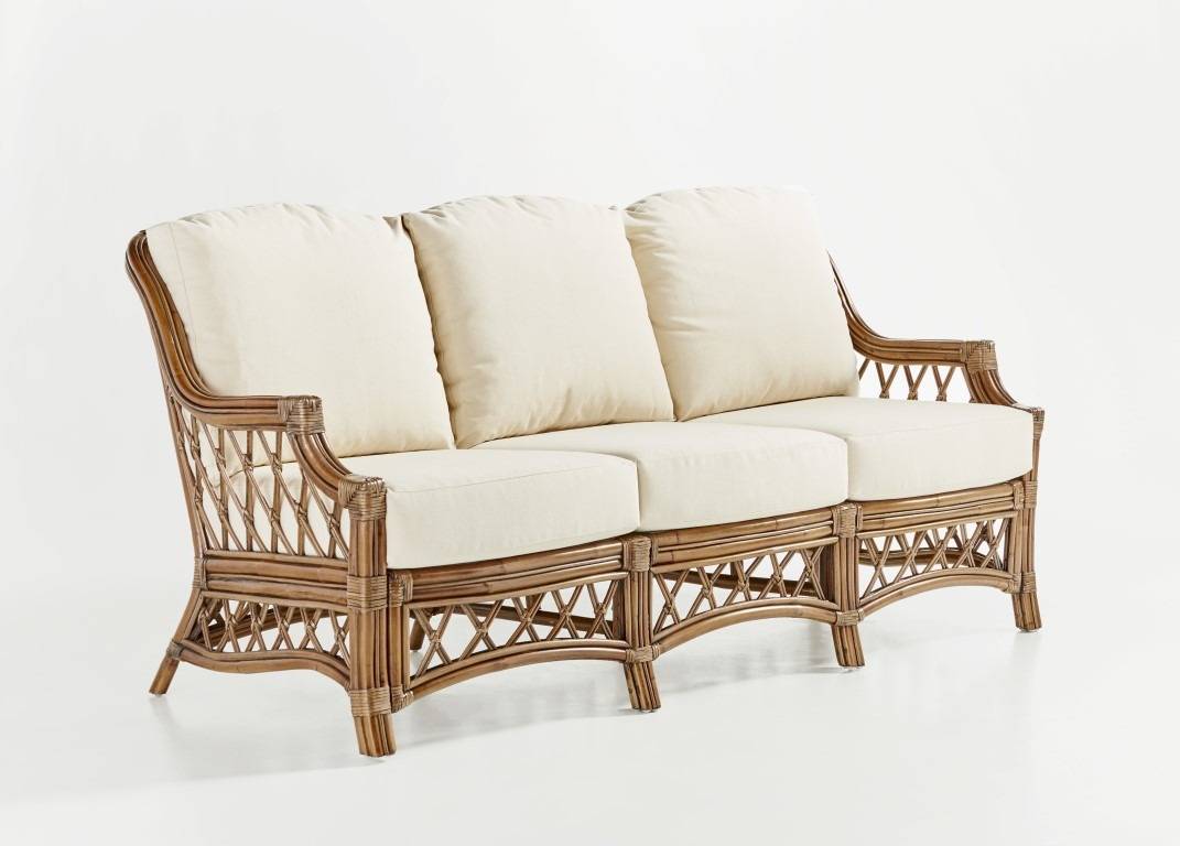 Nadine Coastal Sofa Model 6203 from South Sea Rattan in Cinnamon Stain