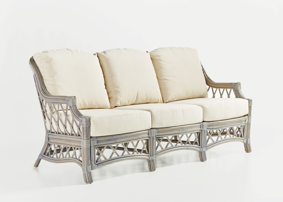 Nadine Coastal Sofa Model 6203 from South Sea Rattan in Willow Finish