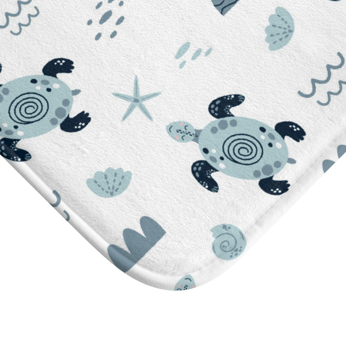 White Creatures Bath Mat