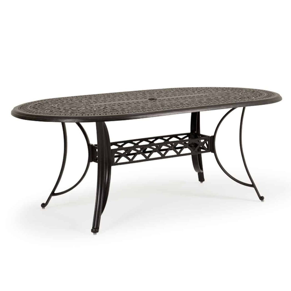 High Point Outdoor Cast Aluminum 42" X 76" Oval Dining Table Model 72174276DTABK