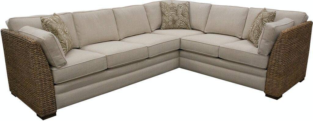 Summerville Sectional Set with 1 Arm Sofa S724-1 and 1 Arm Corner Sofa Set S724-2 by Capris Furniture – Choice of Cushions Made in the USA