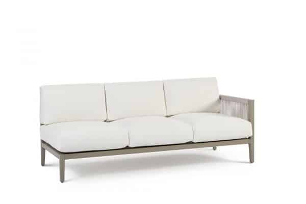 Nicole Outdoor Powder Coated Aluminum and Marine Rope Style 4 Pc Sectional Set 72500-SET2 with Choice of Cushions Made in the USA