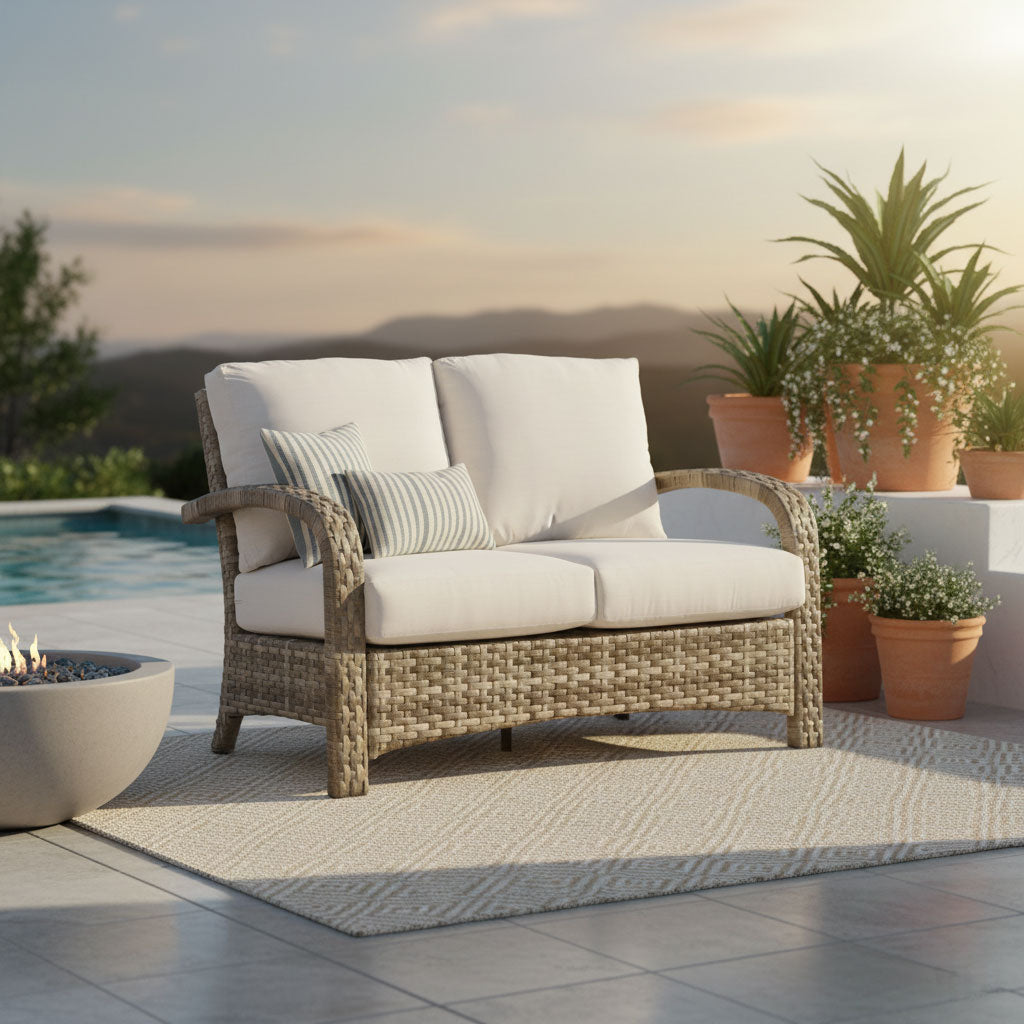 Driftwood Bay Outdoor Loveseat 78202 By South Sea Rattan