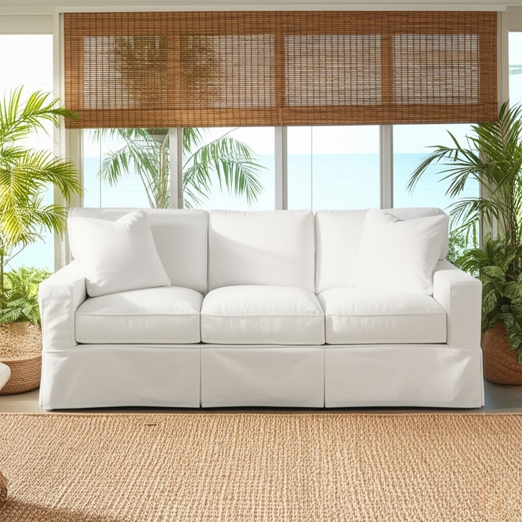 Gramercy Park 81" 3 over 3 Queen Sleeper Sofa with Slipcover by Braxton Culler Made in the USA Model 787-015XP