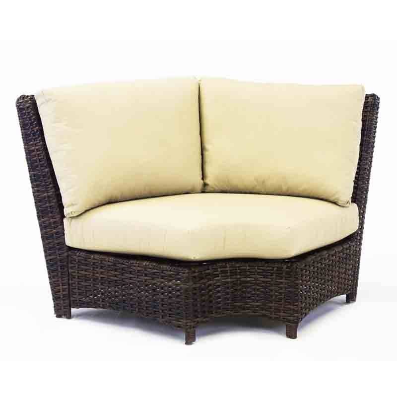 Saint Tropez Patio Sectional Wedge Corner Piece Tobacco Finish By South Sea Rattan Model 79353