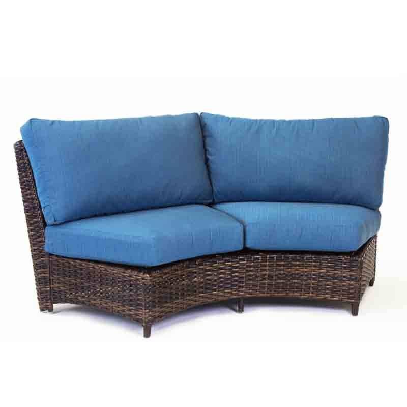 Saint Tropez All Weather Patio Curved Loveseat Model 79354 By South Sea Rattan