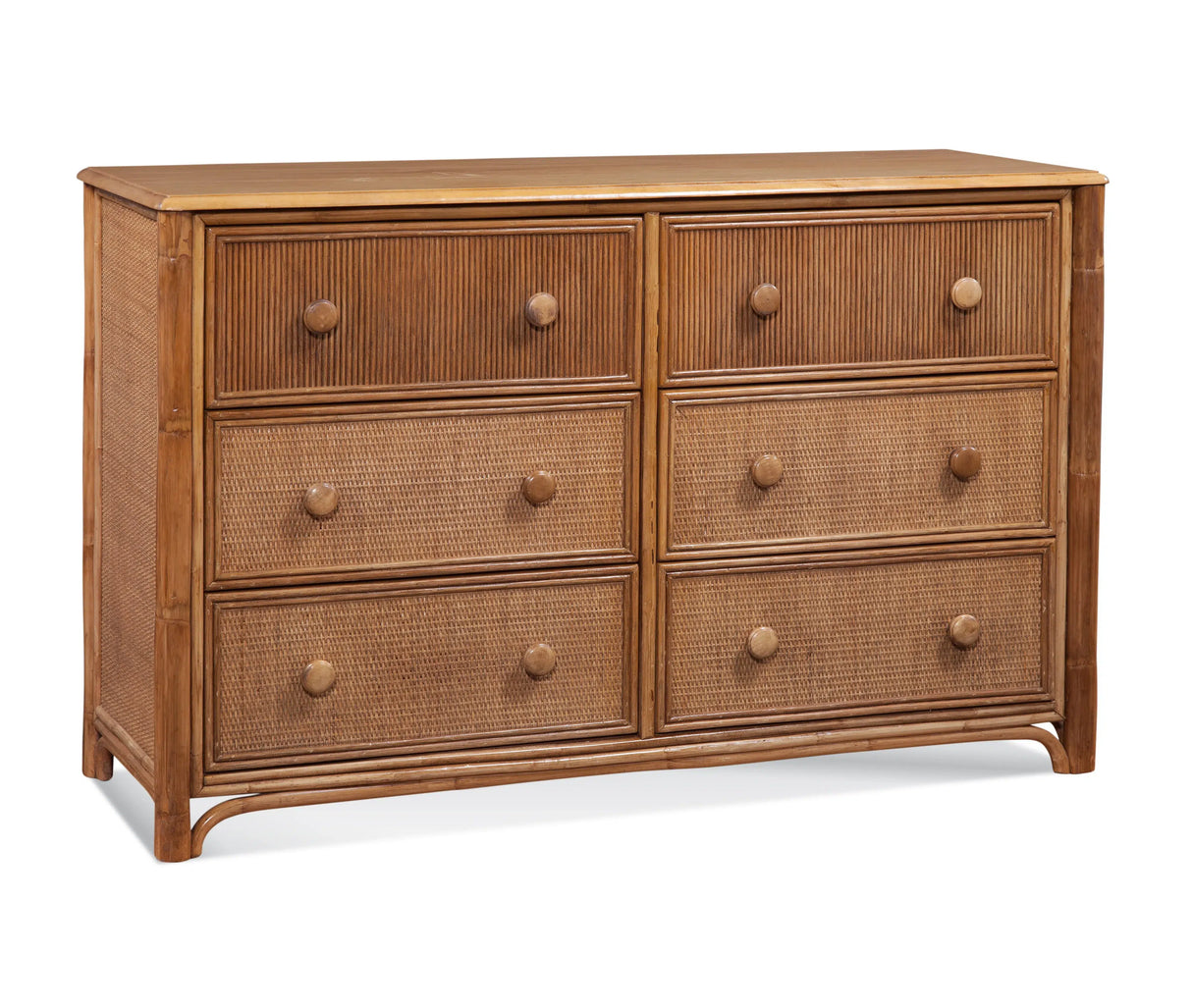 Summer Retreat Six Drawer Dresser and Mirror 2 Pc Set by Braxton Culler