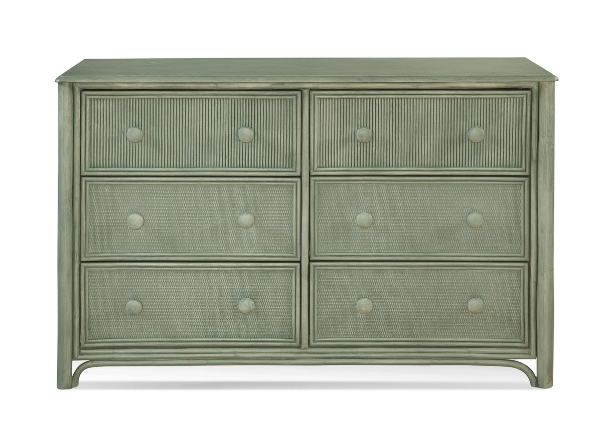 Summer Retreat Six Drawer Dresser and Mirror 2 Pc Set by Braxton Culler