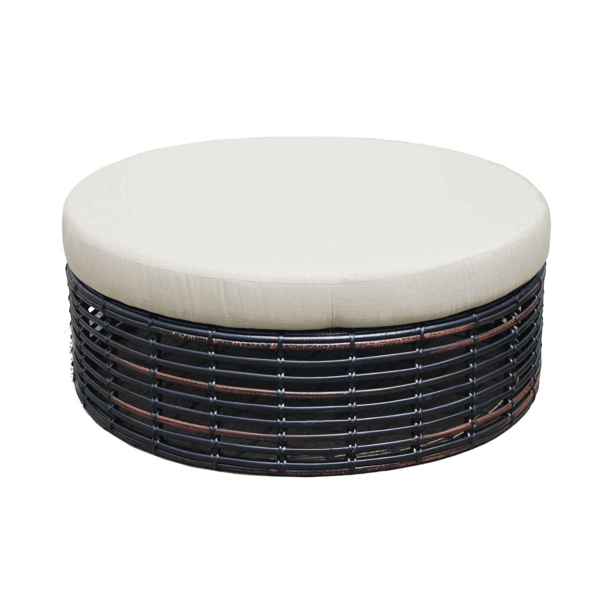Halo Outdoor Ottoman with Sunbrella Cushions Model 84889-BMNP-CUSH by Skyline Design
