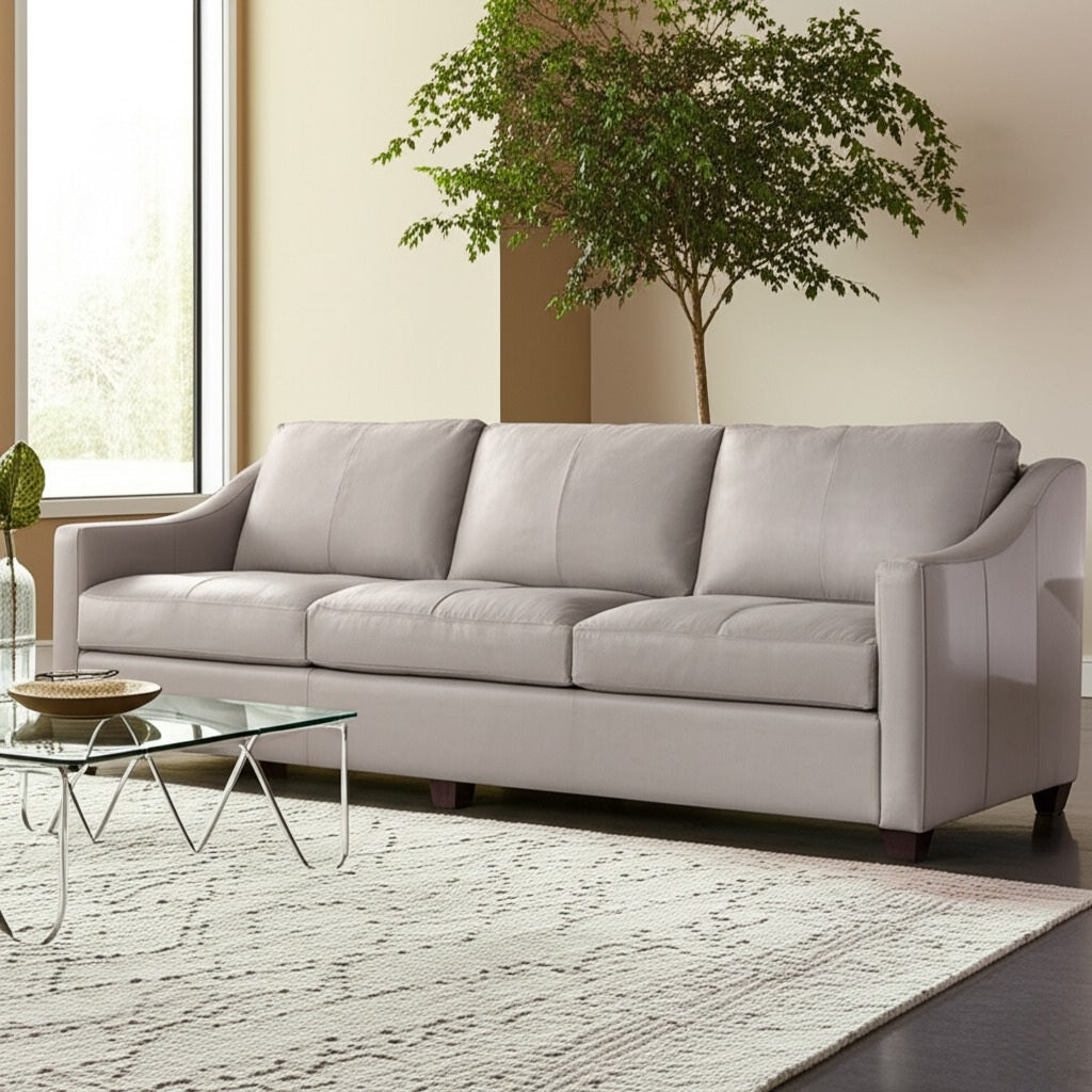 Oliver Leather Estate Sofa by Braxton Culler Made in the USA Model 9731-L04