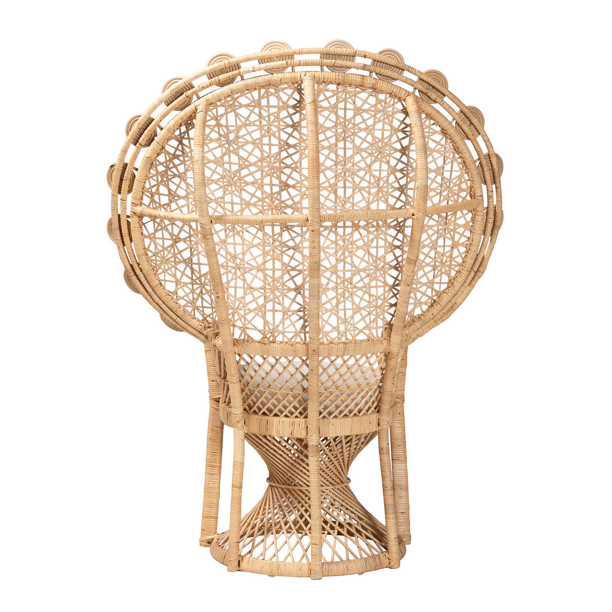 Wicker Fair Abriello Peacock or Princess Bohemian Accent Chair