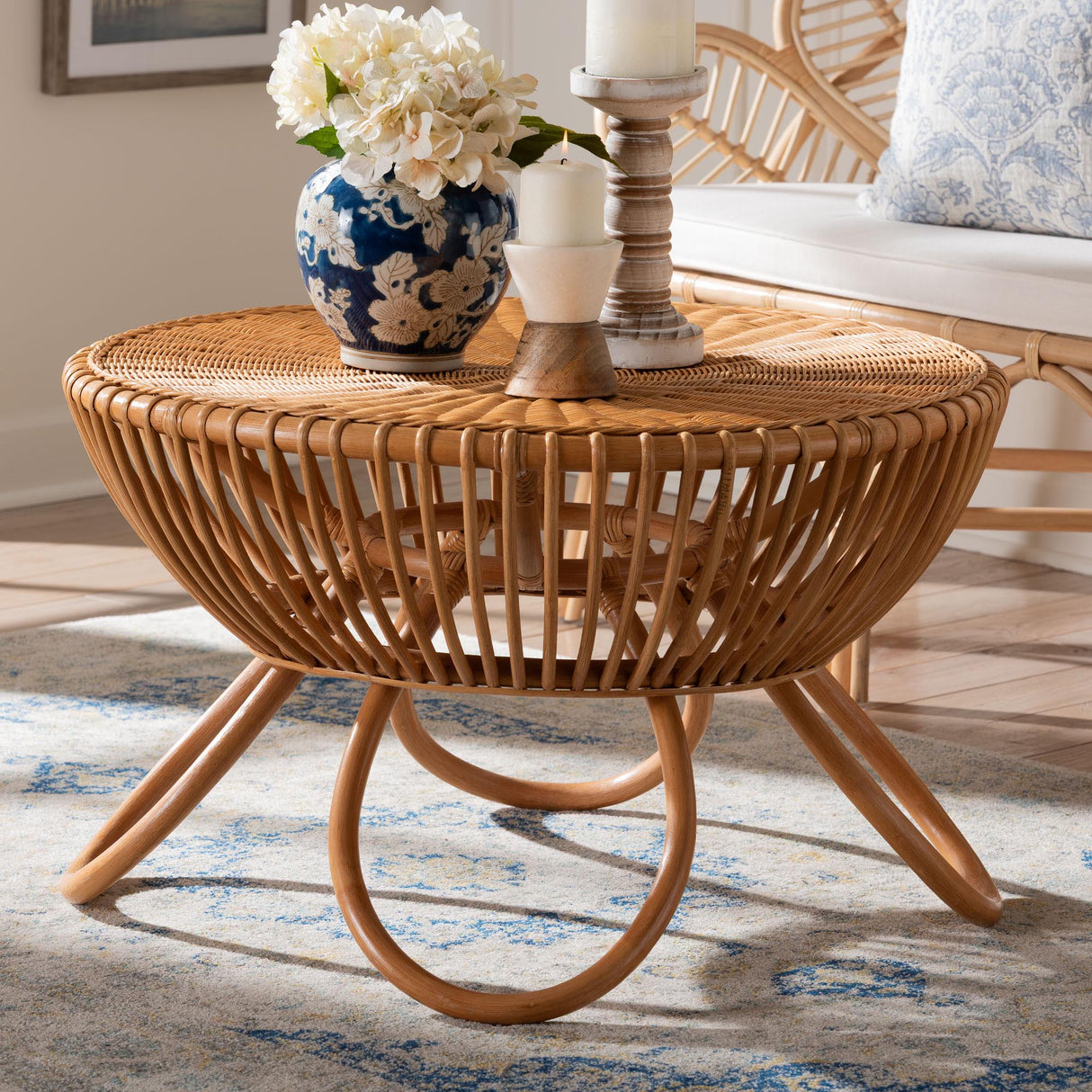 Adeel Natural Rattan Coffee Table by Wicker Fair