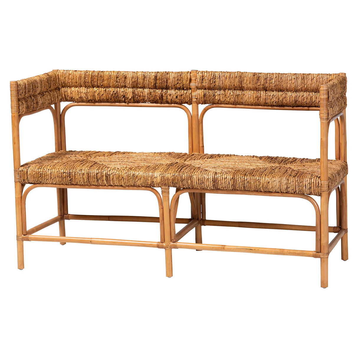 Adelisa Natural Rattan Bench by Wicker Fair