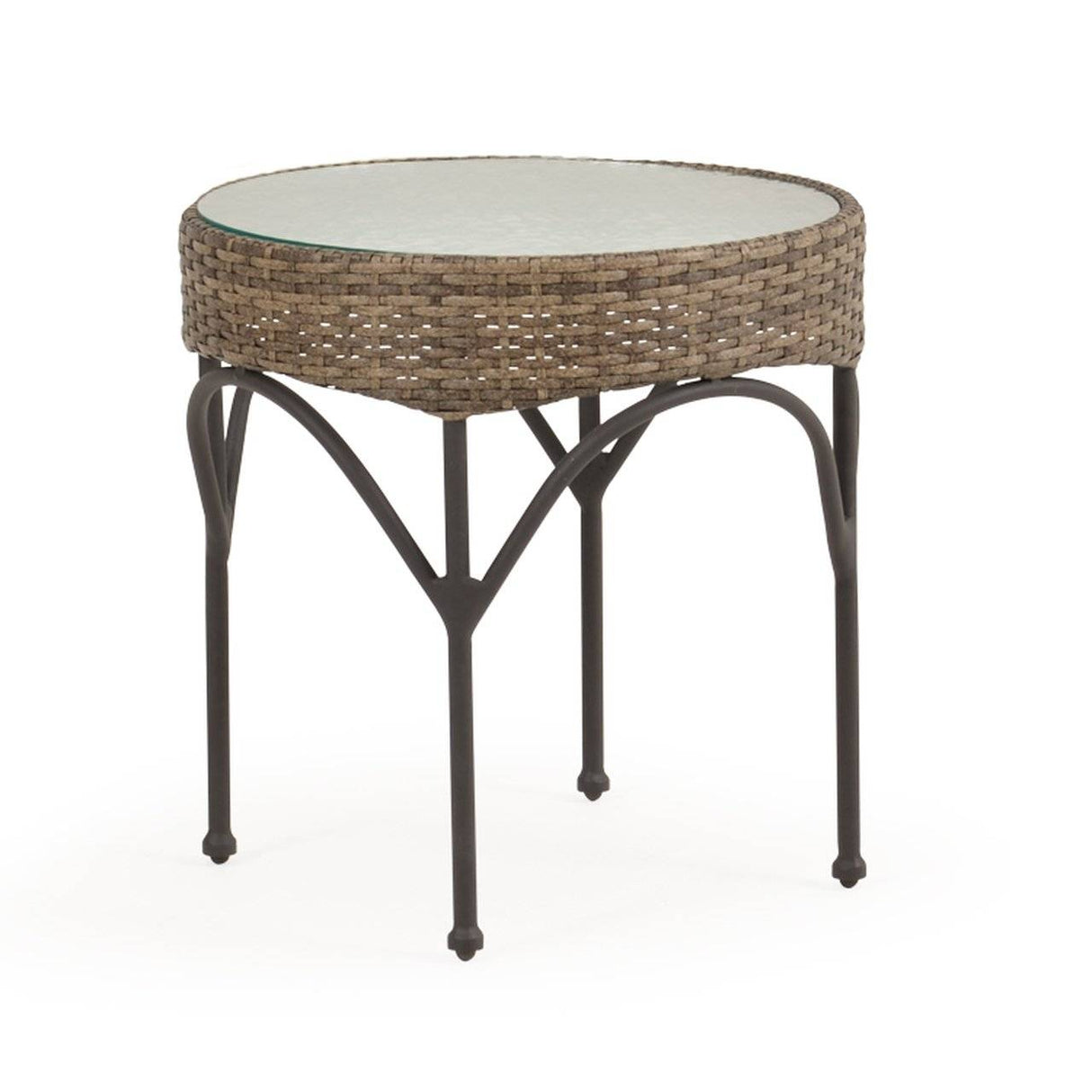 Alamo Outdoor 21" Round Wicker End Table Model 621821ET-RDWIL