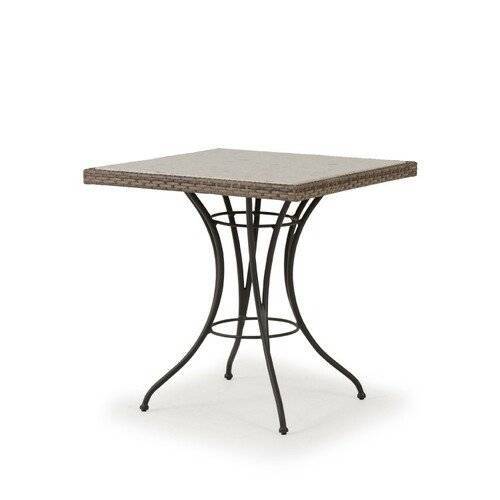 Alamo Outdoor Square Wicker Bistro Table with Stone Top Model 621828DTST