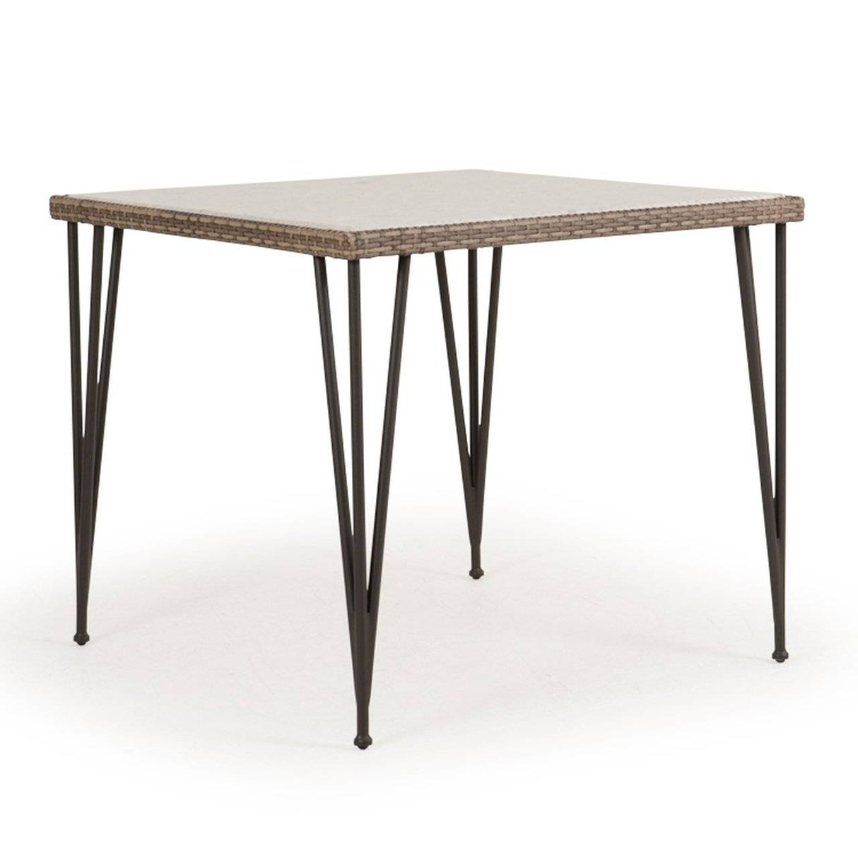 Alamo Outdoor Square Wicker Counter Height Table with Stone Top Model 621839CTST