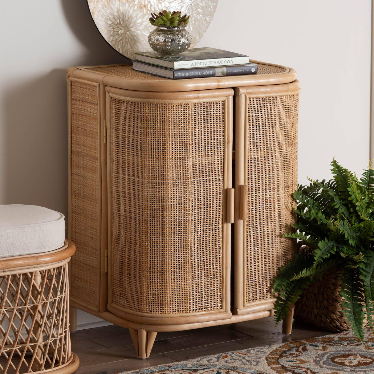 Alicia Wicker Fair Rattan Storage Cabinet