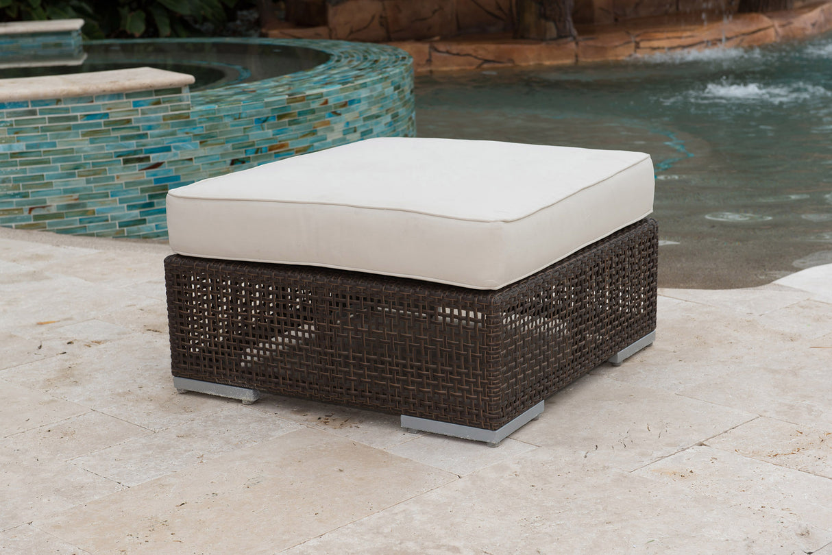 Atlantis Outdoor Ottoman with Cushion Model 903-1323-JBP-O by Pelican Reef