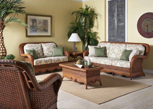 Autumn Morning Ottoman Model 2406 by South Sea Rattan