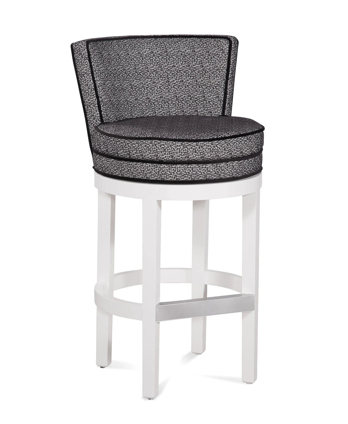 Upholstered Barstool with Memory Swivel by Braxton Culler Made in the USA Model B123-003