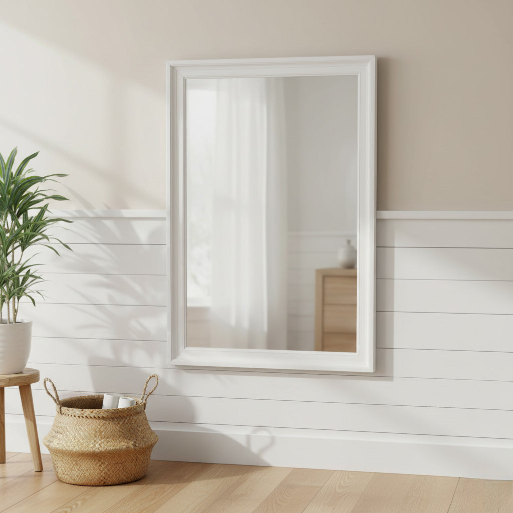 Islamorada Coastal Style Mirror Model B23338-BLANC By Seawinds Trading