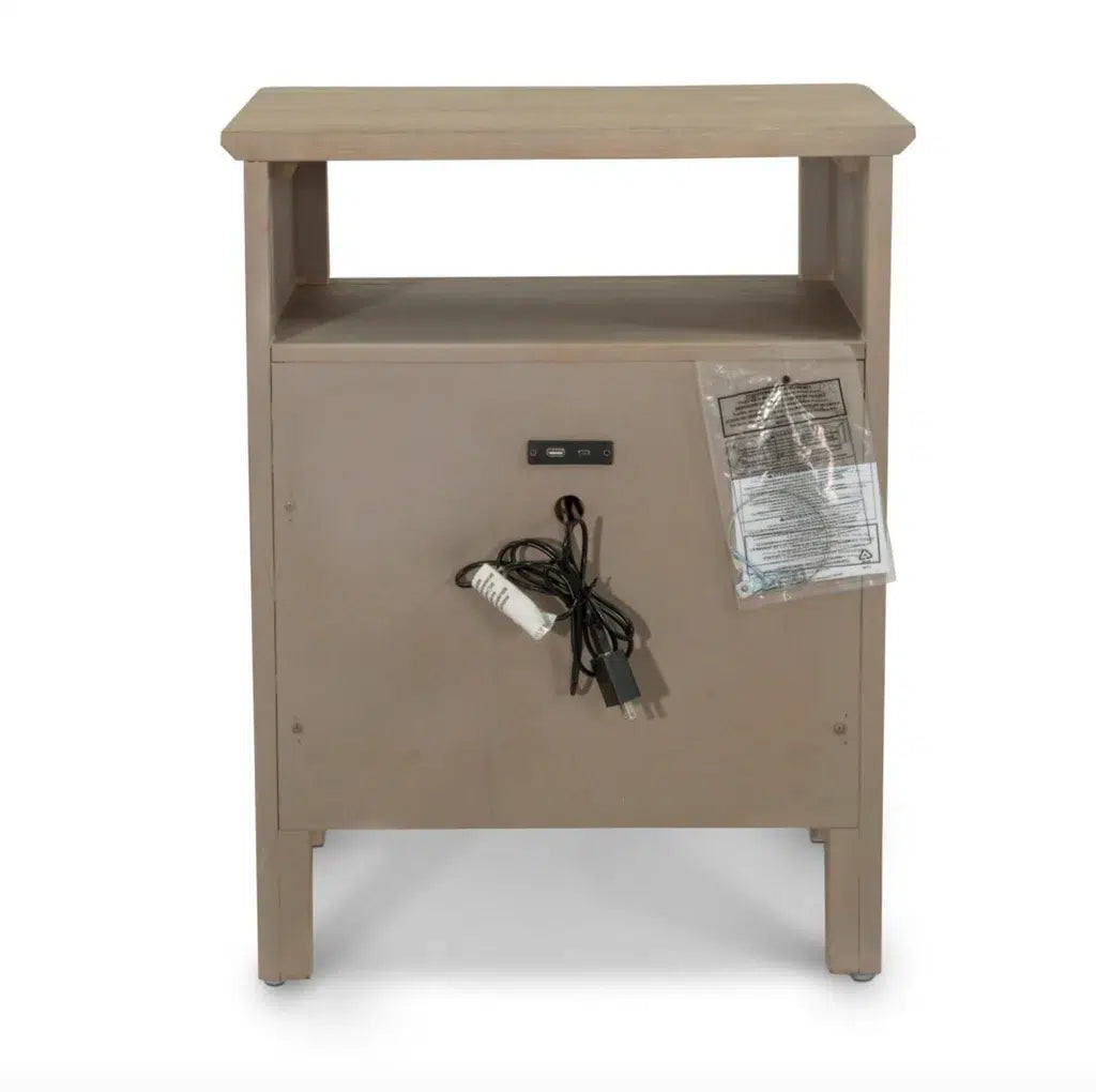 Cape May Electrified Nightstand Model B62232-DRIFTWOOD By Seawinds Trading