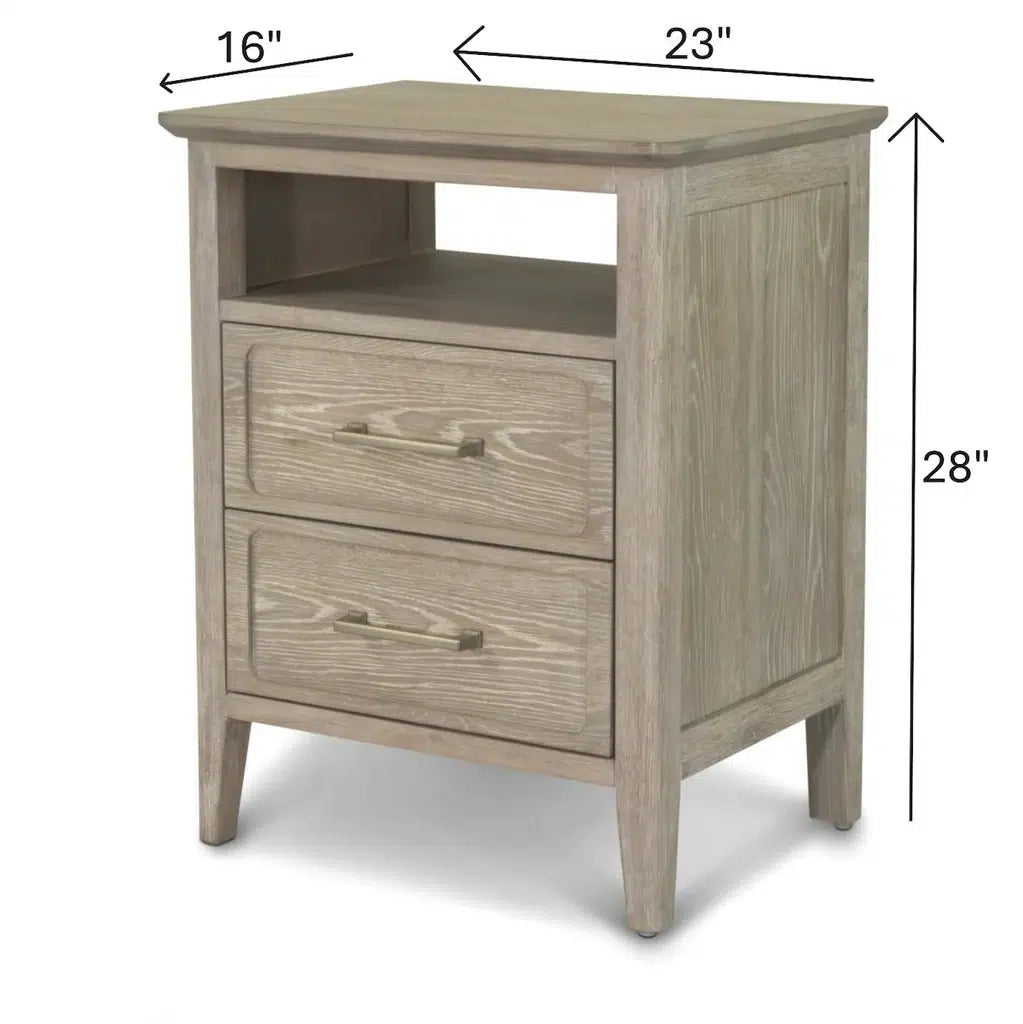 Cape May Electrified Nightstand Model B62232-DRIFTWOOD By Seawinds Trading