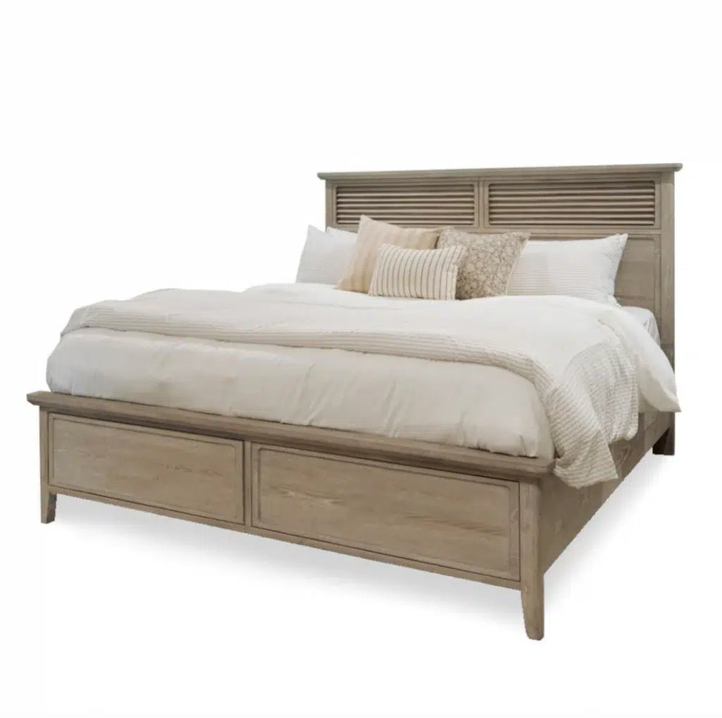 Cape May Storage Queen Bed Model B622QBED-STORAGE-DRIFTWOOD By Seawinds Trading
