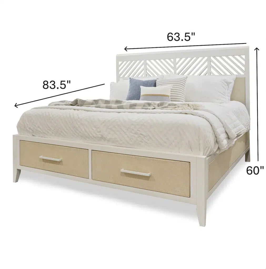 Miramar Storage Queen Bed Model B777QBED-STORAGE-SAND By Seawinds Trading