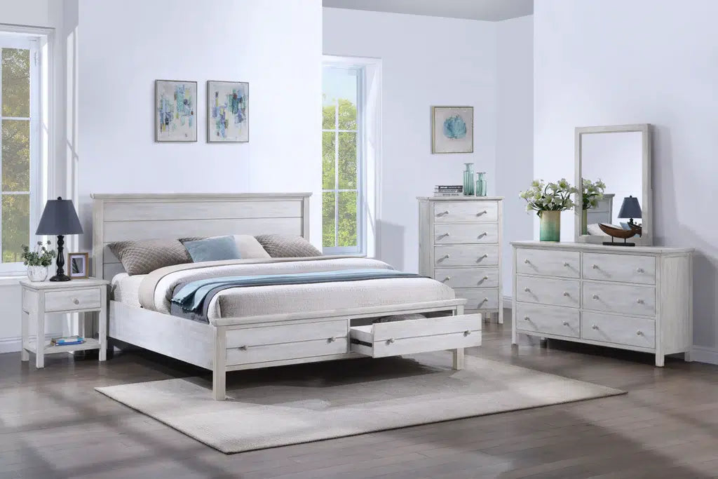 Geneva 1 Drawer Nightstand Model B90032-DWHITE By Seawinds Trading