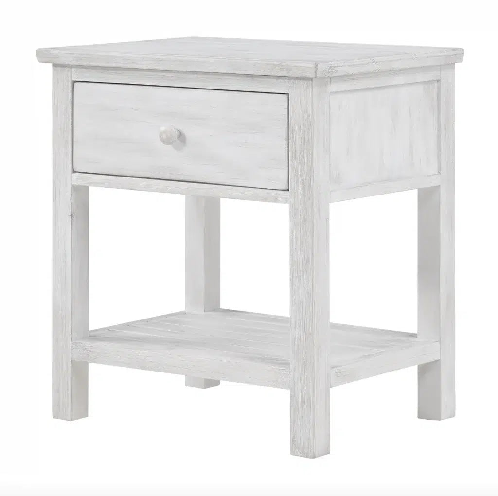 Geneva 1 Drawer Nightstand Model B90032-DWHITE By Seawinds Trading