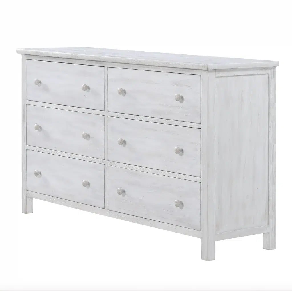 Geneva 6 Drawer Dresser Model B90036-DWHITE By Seawinds Trading