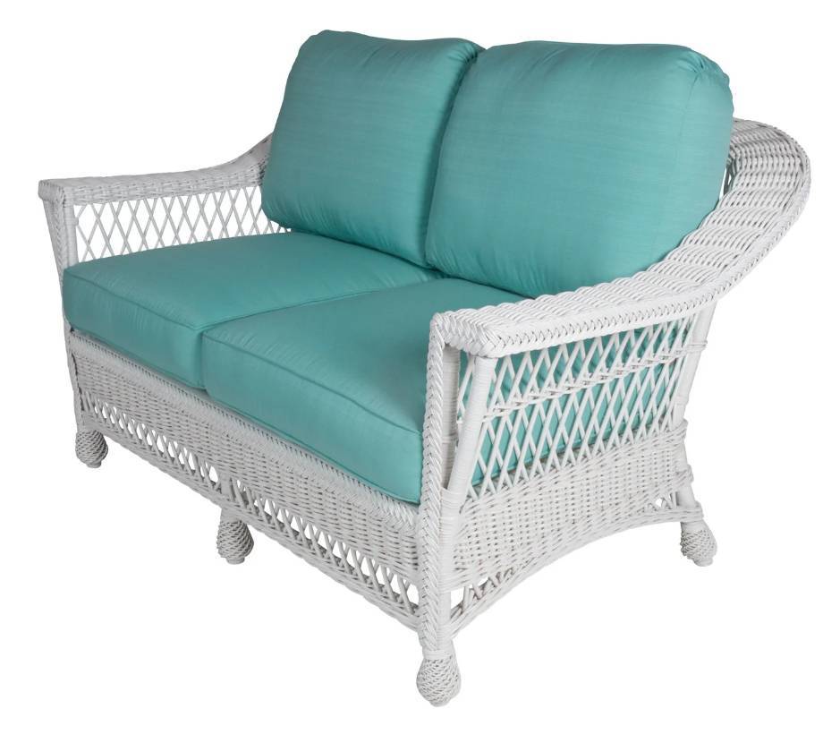 Bar Harbor Rattan Loveseat B-02 by Designer Wicker Tribor