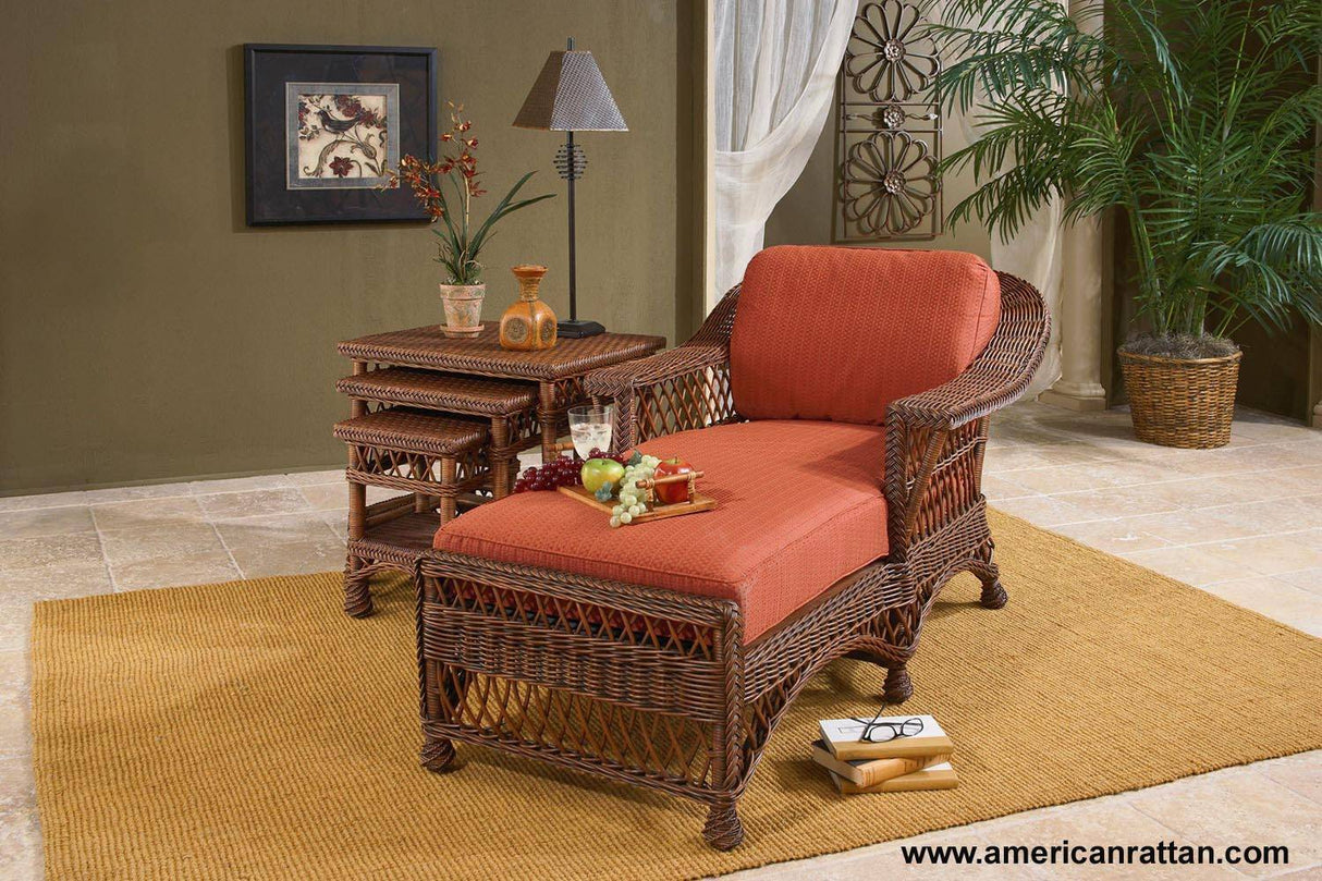 Bass Harbor Rattan Coffee Set of 3 Nested Tables B-08 by Designer Wicker Tribor