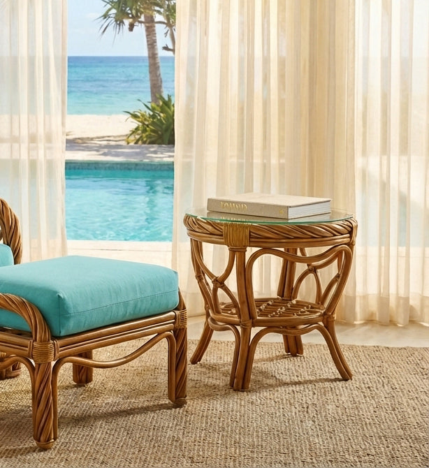 Bayshore Rattan End Table from Wicker Fair