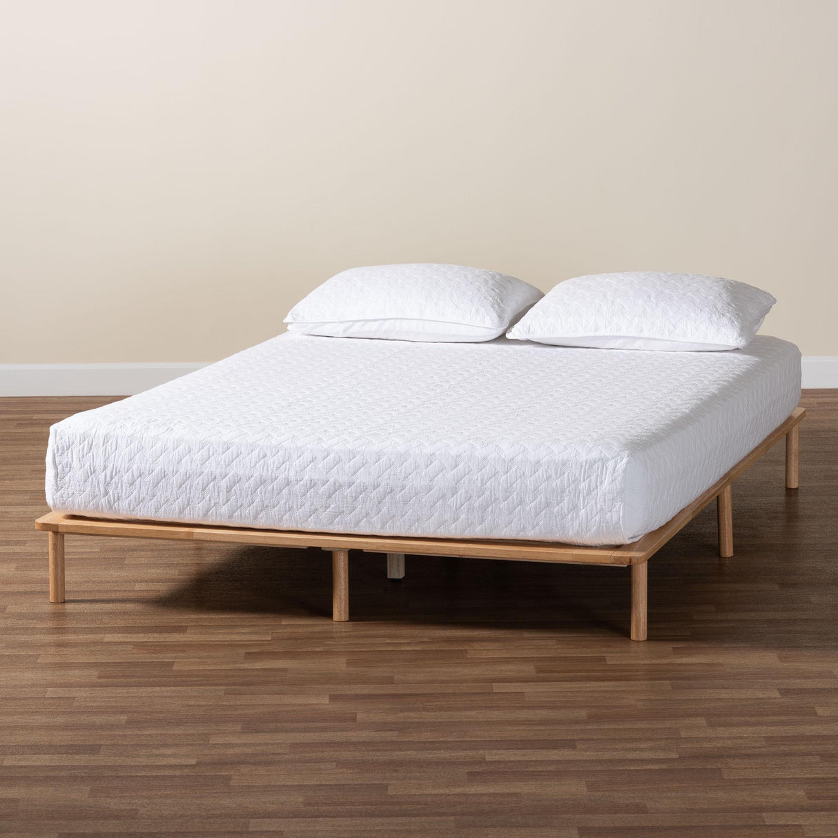 Calhoun Japandi Queen Size Bed Frame by Wicker Fair