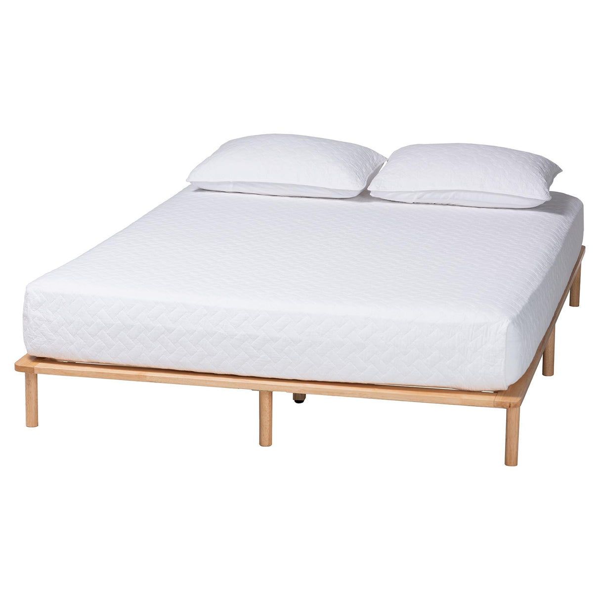 Calhoun Japandi Queen Size Bed Frame by Wicker Fair